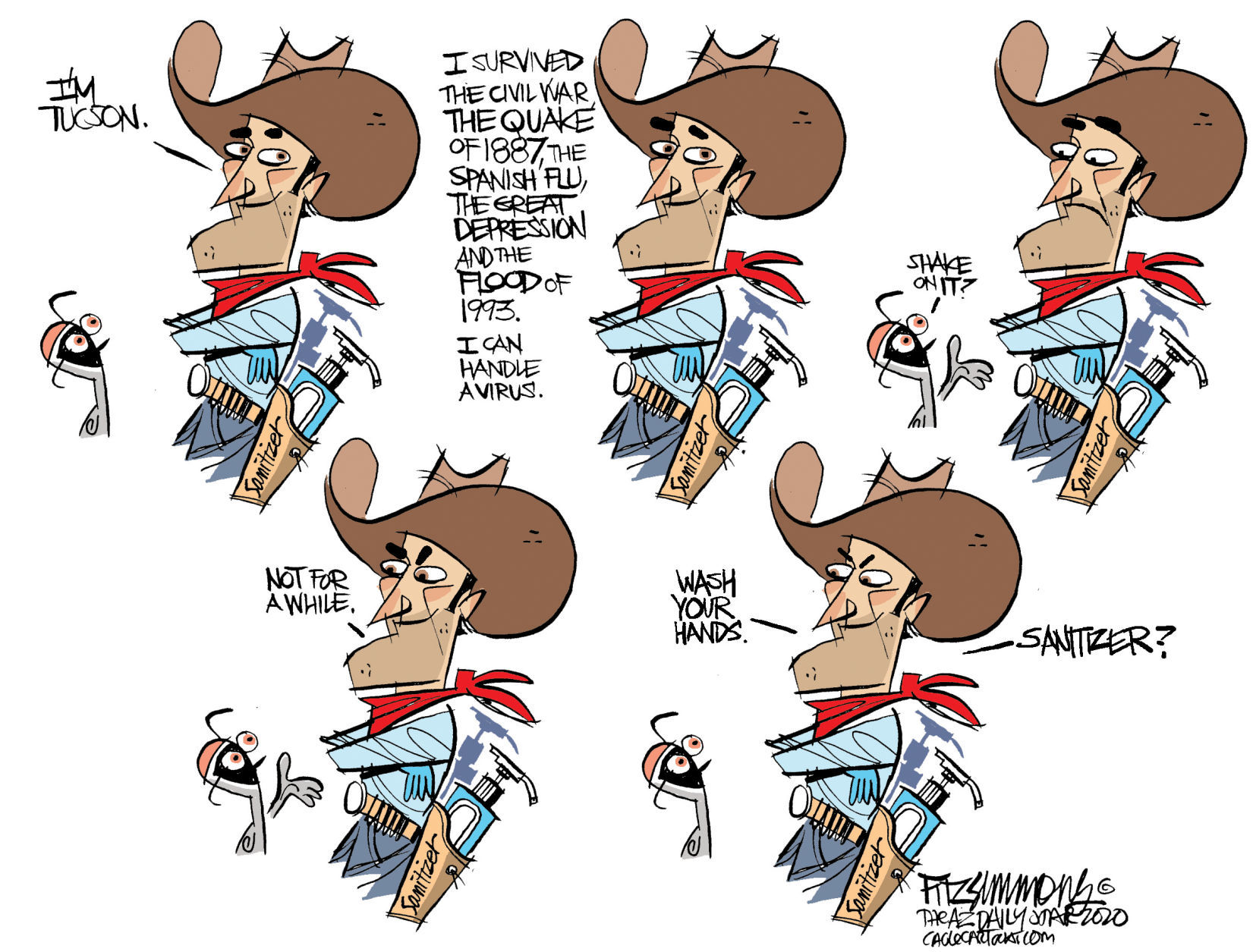 Daily Fitz Cartoon: Tucson goes viral